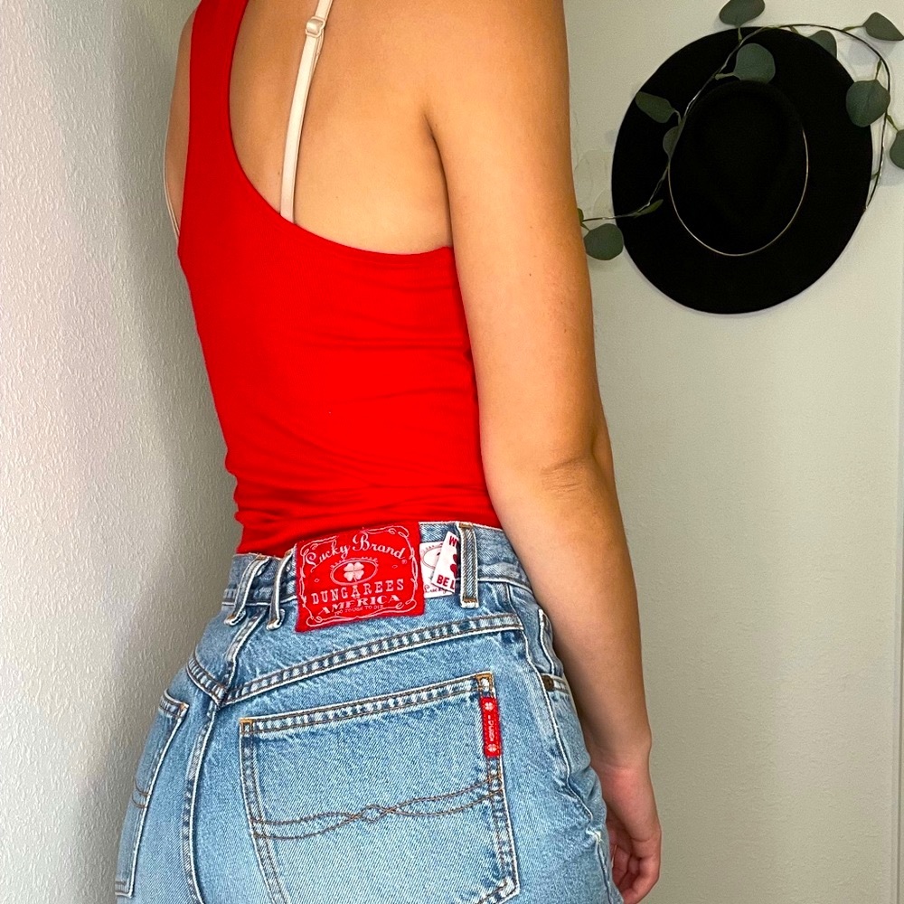 Forever 21 Red Ribbed Tank Top - Picture 3 of 6